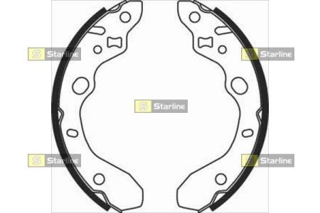 Задние барабанные колодки BC07910 STARLINE