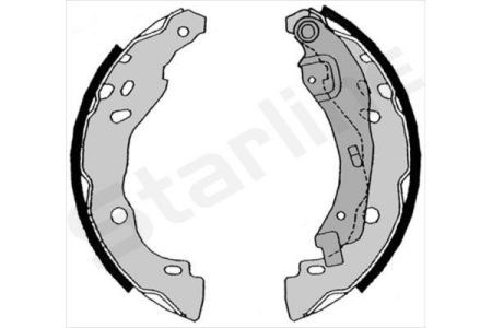 Задние барабанные тормозные колодки BC08630 STARLINE
