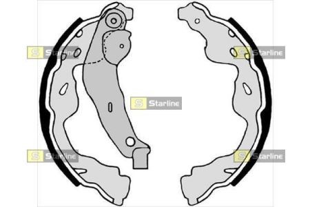 Колодки тормозные задние, барабанные BC08660 STARLINE