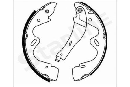 Задние барабанные тормозные колодки BC08730 STARLINE