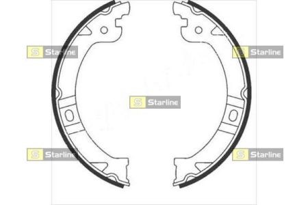 Колодки ручника/стоянкового гальма BC08950 Starline