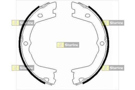 Задние барабанные колодки BC09080 STARLINE