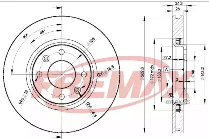 Тормоз дисковый передний BD4752 FREMAX