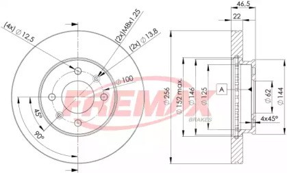 Диск тормозной передний BD5101 FREMAX