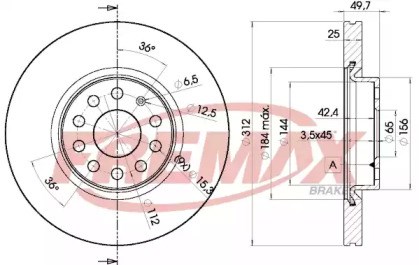 Диск гальмівний передній BD5618 Fremax