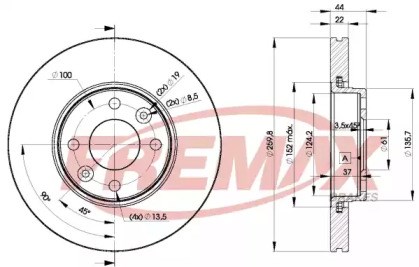 Передний тормозной диск BD7795 FREMAX