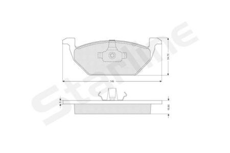 Колодки тормозные передние дисковые BDS005S STARLINE