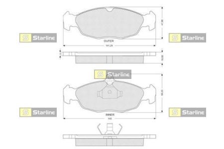 Колодки BDS024 STARLINE
