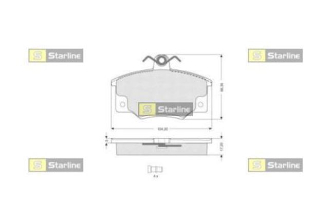 Колодки тормозные дисковые комплект BDS029 STARLINE