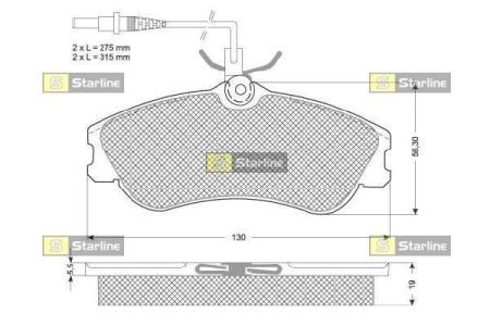 Колодки BDS035 STARLINE