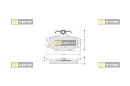Колодки тормозные дисковые комплект BDS045 STARLINE