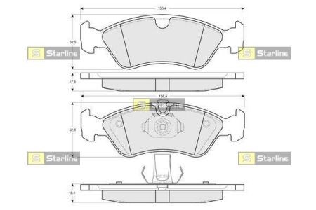 Колодки тормозные BDS048 STARLINE