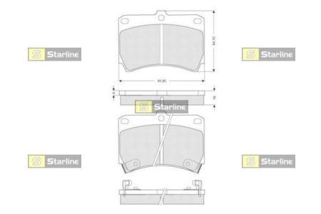 Колодки тормозные передние дисковые BDS063 STARLINE
