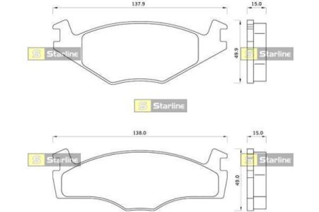 Колодки тормозные дисковые комплект BDS068 STARLINE