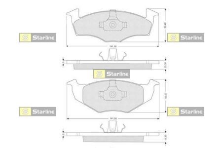 Колодки тормозные BDS072 STARLINE