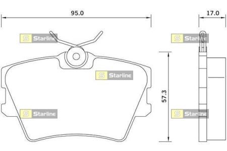 Колодки тормозные дисковые комплект BDS097 STARLINE