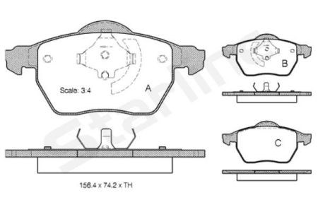 Колодки тормозные BDS101 STARLINE