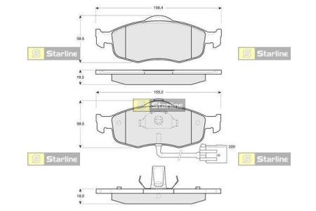 Колодки гальмівні дискові комплект BDS105 Starline