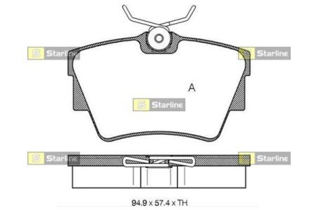 Колодки на тормоз задний дисковый BDS136 STARLINE