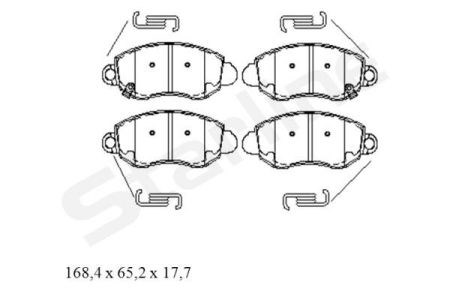 Колодки тормозные передние дисковые BDS152 STARLINE