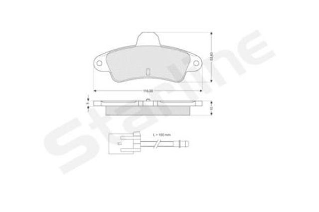 Колодки тормозные дисковые комплект BDS176 STARLINE
