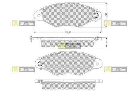 Тормозные колодки BDS181 STARLINE