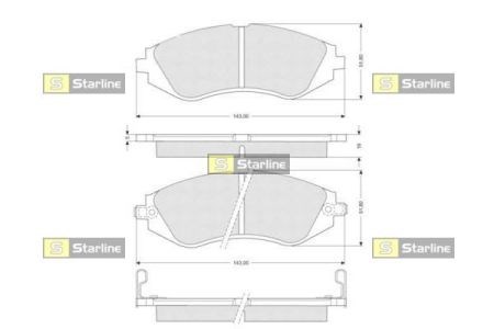 Колодки тормозные дисковые комплект BDS188 STARLINE