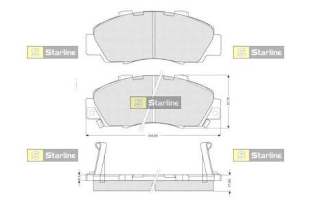 Тормозные колодки BDS214 STARLINE