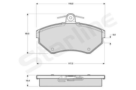Колодки BDS297 STARLINE