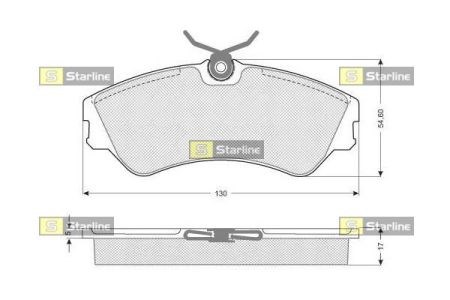 Передние тормозные колодки BDS298 STARLINE