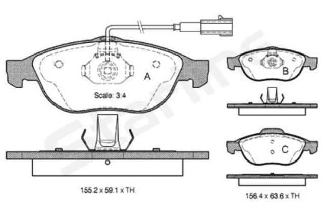 Колодки тормозные BDS303 STARLINE
