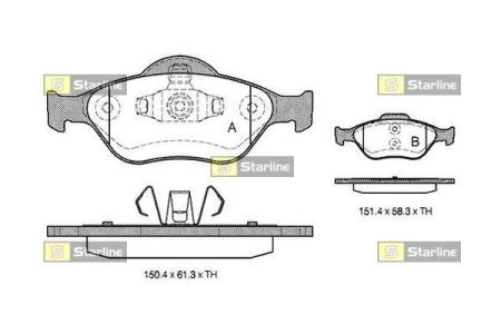 Тормозные колодки BDS306 STARLINE