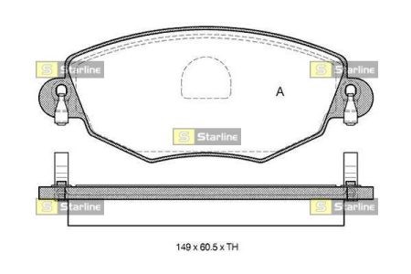 Колодки передние BDS313 STARLINE