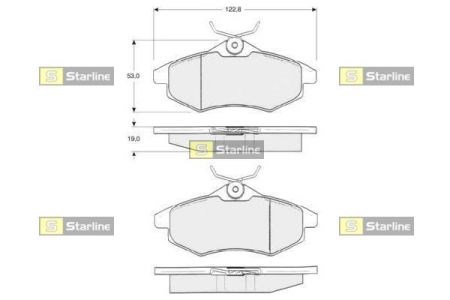 Колодки тормозные передние дисковые BDS319 STARLINE