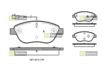 Колодки тормозные BDS324 STARLINE