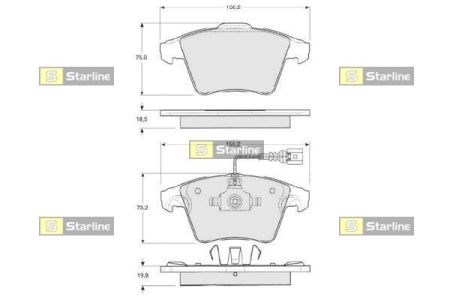 Колодки тормозные дисковые комплект BDS325 STARLINE