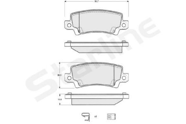Задние дисковые колодки BDS327 STARLINE
