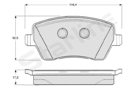 Колодки тормозные передние дисковые BDS331 STARLINE