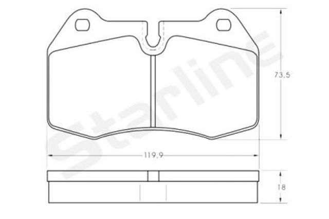 Колодки передние BDS351 STARLINE