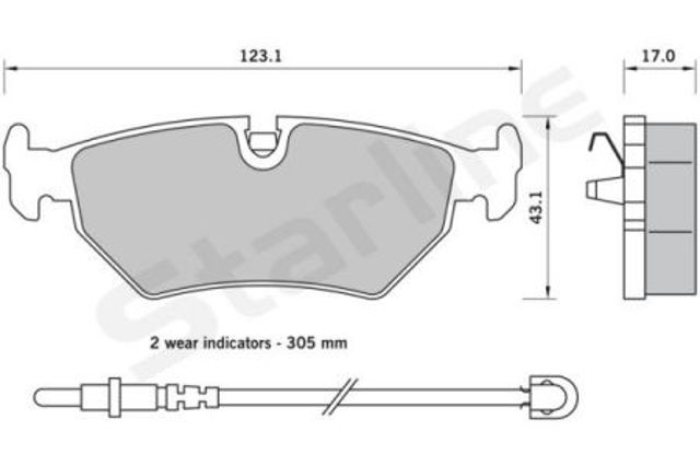Колодки дисковые  BDS396 STARLINE