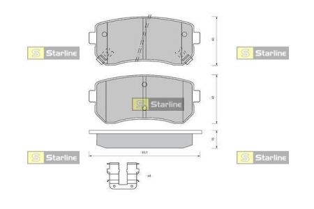 Колодки тормозные дисковые комплект BDS409 STARLINE