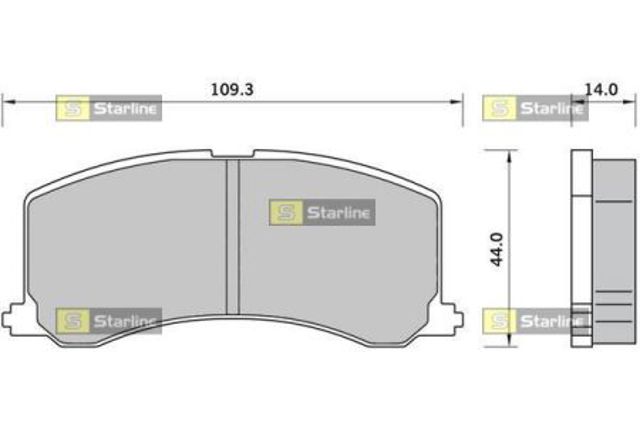 Колодки BDS413 STARLINE