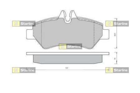 Задние дисковые колодки BDS423 STARLINE
