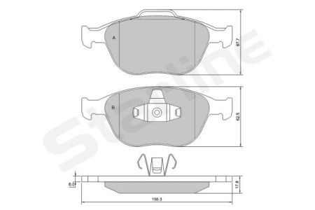 Передние тормозные колодки BDS428 STARLINE