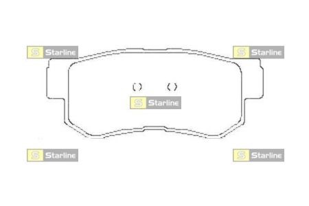 Колодки на тормоз задний дисковый BDS441 STARLINE