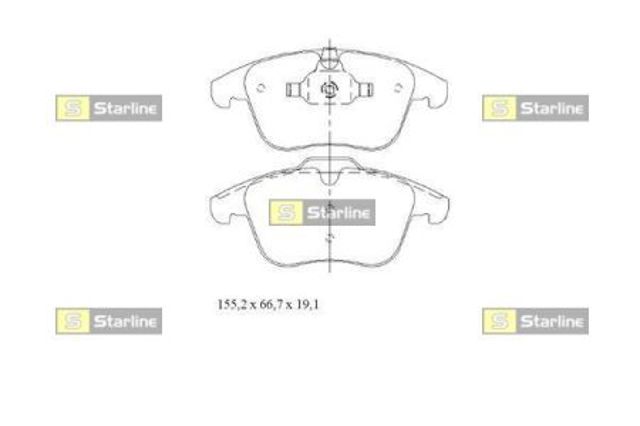 Передние тормозные колодки BDS447 STARLINE