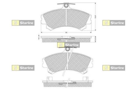 Колодки BDS821P STARLINE