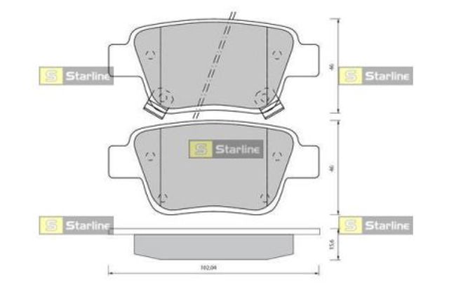 Колодки дисковые  BDS834P STARLINE