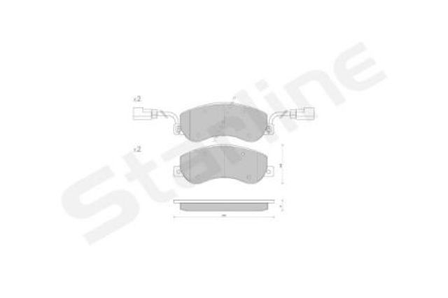 Колодки тормозные передние дисковые BDS848P STARLINE