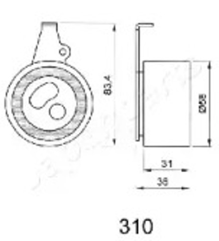 Ролик ГРМ BE310 JAPANPARTS